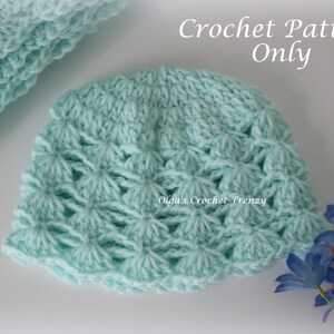 Shells and Chains Baby Blanket and Hat, Crochet Patterns, Easy to Make, Instant PDF Download image 2