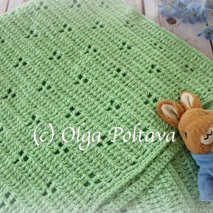 Crochet Pattern, Rabbit Tracks Baby Blanket Crochet Pattern, Easy Crochet Pattern, Instant PDF Download