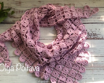 Crochet Pattern, Lacy Medallions Summer Shawl, Crochet Pattern and Video Tutorial by Olga Poltava, Instant PDF Download