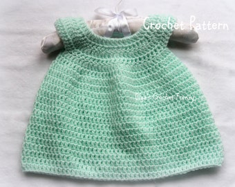 Crochet Pattern for Baby Dress Size Preemie, Beginner Crochet Level, PDF pattern, Instant Download