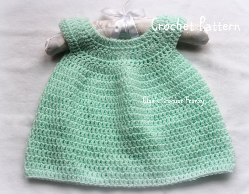 Crochet Pattern for Baby Dress Size Preemie Beginner Crochet Etsy