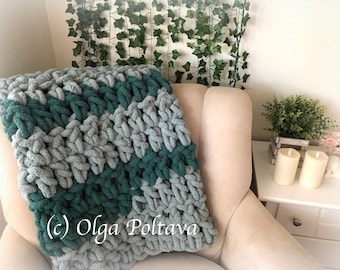 Crochet Pattern, Bernat Big Blanket, Very Easy Crochet Pattern, Instant PDF Download