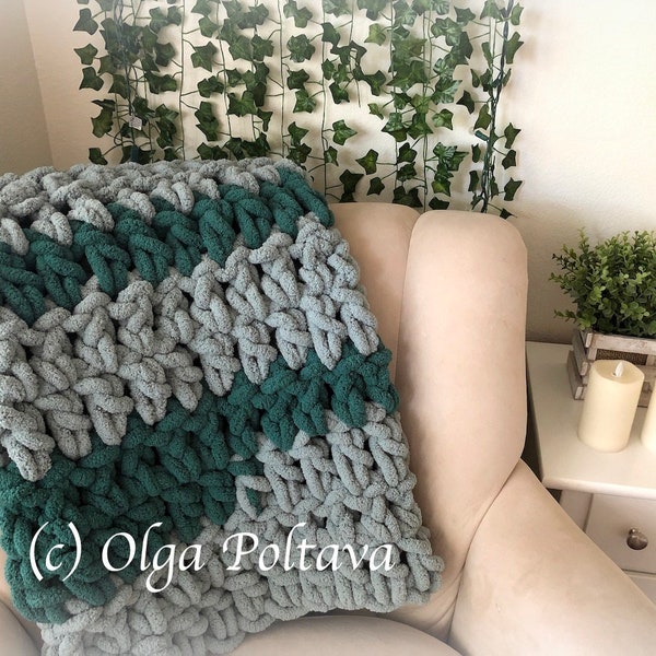 Crochet Pattern, Bernat Big Blanket, Very Easy Crochet Pattern, Instant PDF Download