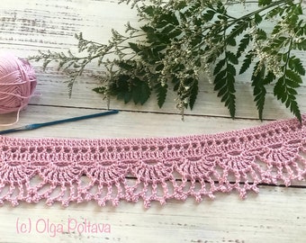 Crochet Pattern, Crochet Lace Edging, Easy Crochet Pattern, Instant PDF Download