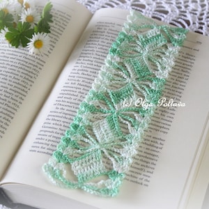Crochet Bookmark Pattern, Lace Crochet Bookmark, Crochet Lace Edging, Lace Trim, Crochet Pattern, Instant PDF Download image 2