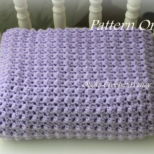 Crochet Baby Blanket Pattern, Baby Afghan, Easy to Make, For Baby Girls and Baby Boys, Instant PDF Download image 1