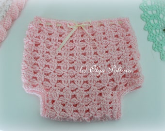 Flower Clusters Diaper Cover Crochet Pattern, Baby Diaper Cover 0-3 Months, Easy Crochet Pattern