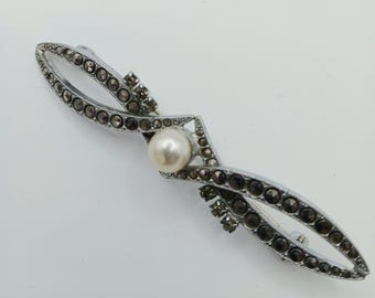 Austrian Art Deco Marcasite Brooch