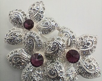 Napier Filigree Floral Brooch