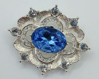 Silvertone Napier Brooch