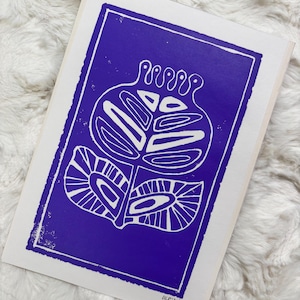 Relief Print Folk Art Tulip