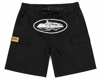 Corteiz Alcatraz Black Cargo Shorts | Streetwear Essential | Modern Urban Fashion