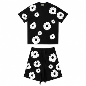 Denim Tears T-Shirt & Shorts Set | Black Graphic Outfit | Urban Street Style