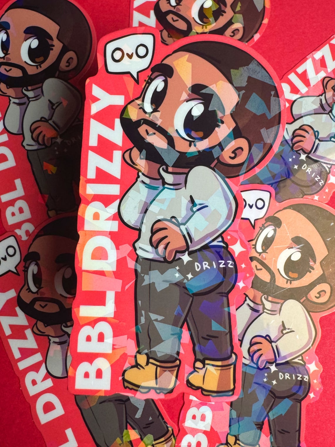 Drizzy Emblems BBL Drizzy - Holographic Sticker Decal - Etsy