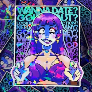 frankenhooker horror movie holographic sticker decal