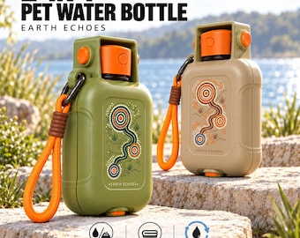 2-in-1 Pet Water Bottle, 460 mL, Fold-Out Water & Food Trays | WALLO