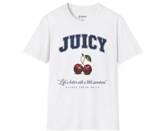 Vintage T-shirt met kersenmotief