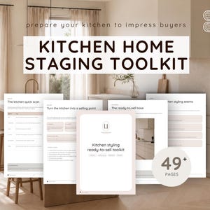 Kitchen Home Staging Toolkit Printable Checklist Property Styling Guide Real Estate Agents Airbnb Host English Dutch A4 PDF Digital Download