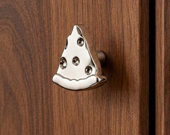 Pizzaschrankknöpfe, polierte silberne Schubladengriffe, lebensmittelförmige Küchenschrankgriffe, originelle Kommodenknöpfe, moderne Möbelbeschläge