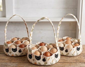 Fabric Egg Gathering Basket