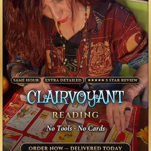 Clairvoyant Psychic Reading Same Hour, Pure Vision Into Your Future, Third Eye Psychic Medium, Spirit Guide Message, Handwritten Detailed