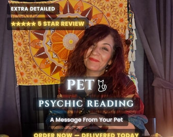 Pet Psychic Reading Same Hour, Animal Communicator, Message From Your Pet, Rainbow Bridge Pet Loss, Dog Cat Telepathy, Handwritten