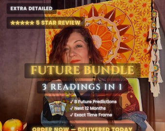 Future Bundle 3 Psychic Readings Same Hour, 8 Future Predictions, Next 12 Months, Exact Time Frame, Handwritten Bundle Offer
