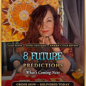 8 Previsões Futuras: Leitura Psíquica na Mesma Hora, O Que Vem a Seguir no Amor, Carreira e Dinheiro, Adivinhação e Tempo, Escrita à Mão e Detalhada