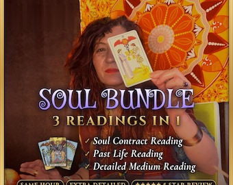 Soul Bundle 3 Psychic Readings Same Hour, Soul Contract, Past Life Reading, Detailed Medium Reading, Handwritten Karmic Insight
