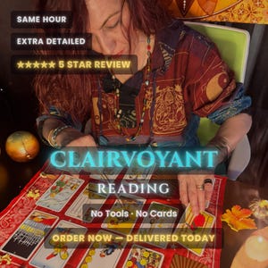 Clairvoyant Psychic Reading Same Hour, Pure Vision Into Your Future, Third Eye Psychic Medium, Spirit Guide Message, Handwritten Detailed