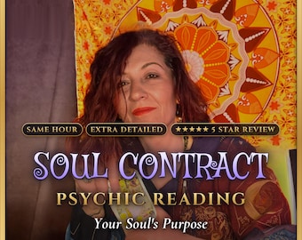 Soul Contract Psychic Reading Same Hour, Your Soul Purpose and Karmic Lessons, Life Mission Soul Path, Handwritten Medium Reading