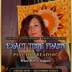 Exact Time Frame Psychic Reading Same Hour, When Will It Happen, Timing Prediction Love Career Money, Handwritten Psychic Medium