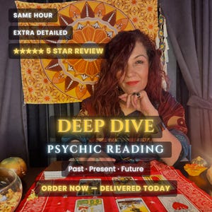 Deep Dive Psychic Reading Same Hour, Past Present Future, In Depth Psychic Medium Reading, Full Life Overview, Handwritten Session