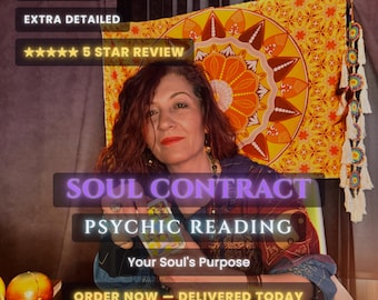 Soul Contract Psychic Reading Same Hour, Your Soul Purpose and Karmic Lessons, Life Mission Soul Path, Handwritten Medium Reading