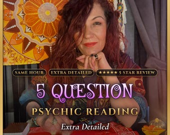 5 vragen paranormale lezing binnen hetzelfde uur, stel vijf willekeurige vragen, geen hulpmiddelen nodig, helderziend medium geeft antwoorden, gedetailleerde handgeschreven lezing