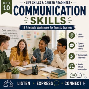 Communication Skills Worksheets for Teens, 15 Printable Life Skills Activities