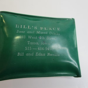 Vintage Bill&#39;s Place Tama Iowa IA Plastic Head Scarf Bonnet In Plastic Souvenir