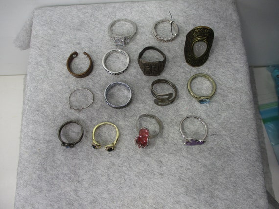 14 Vintage To Modern Rings Sterling Silver Silver… - image 4