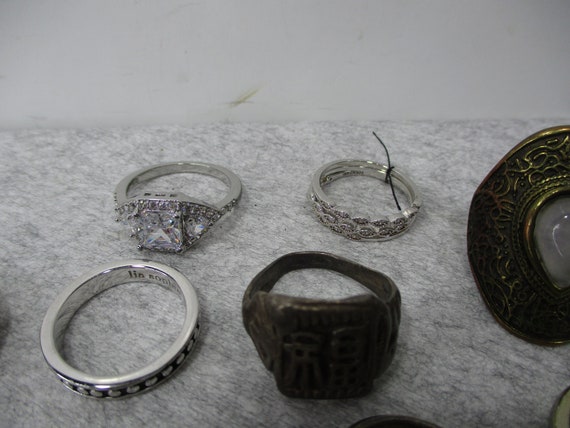 14 Vintage To Modern Rings Sterling Silver Silver… - image 2