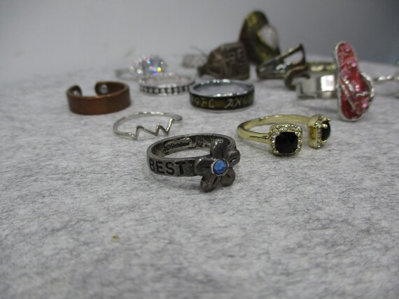 14 Vintage To Modern Rings Sterling Silver Silver… - image 8