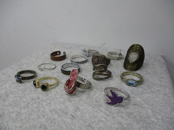 14 Vintage To Modern Rings Sterling Silver Silver… - image 5