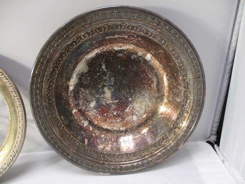 2 Silver Plate Bowls VTG Sterling Silver And Glass 5 12 Wine Coaster