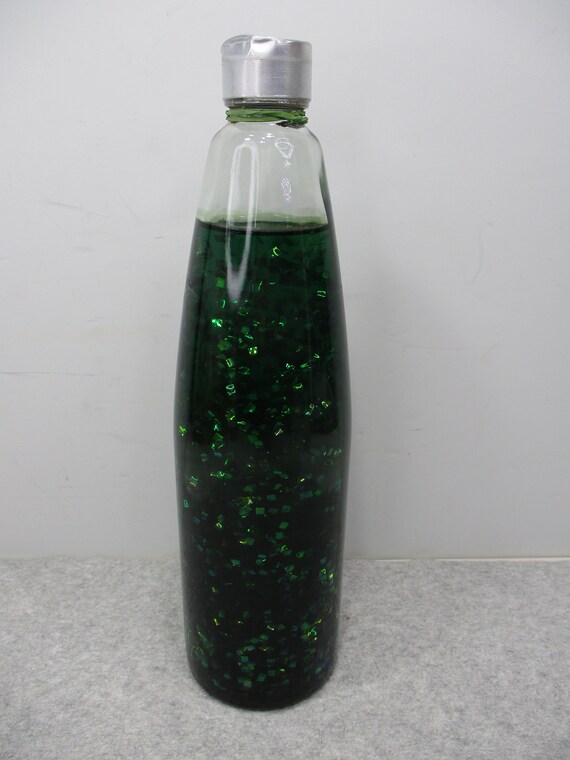 Lava Lamp Replacement Bottle Globe Only Green Liquid Silver Etsy
