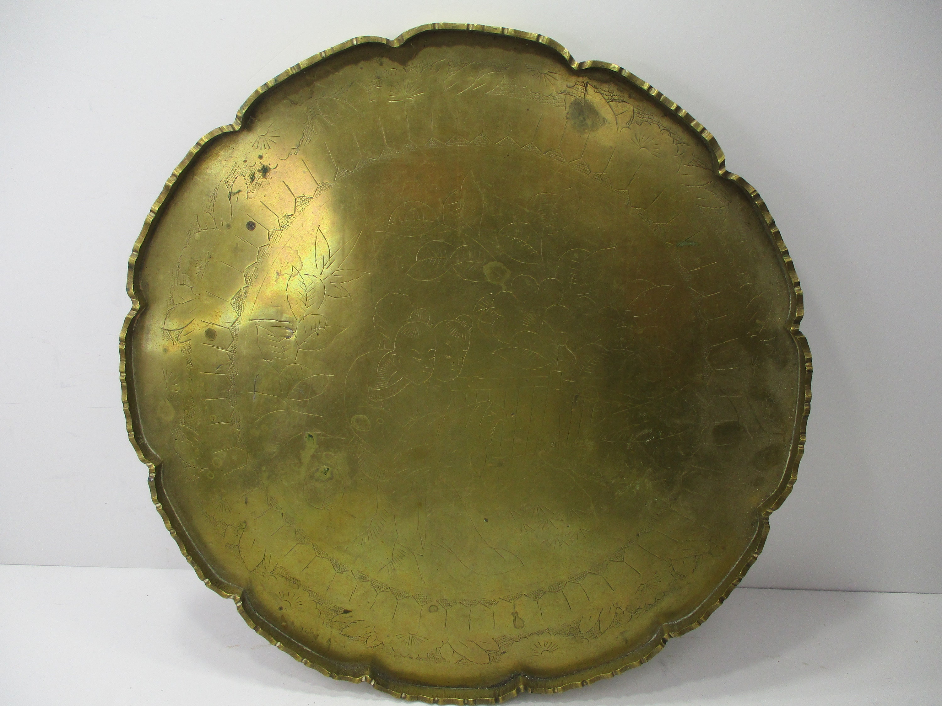 Menstruation recovery make out Chinese Bronze Tray - Etsy