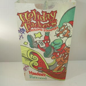 Hardees 1996 Funmeal Christmas Holiday Trackers Original Bag ONLY