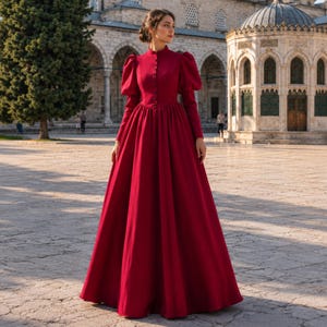 gilded age red dress Kasia Walicka-Maimone