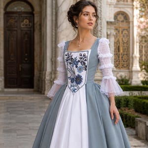 white masquerade ball dresses 18th Century Dress Ruffles + Lace + Bows + Beading Package Masquerade Ball Dresses | Masquerade