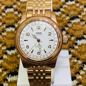 Oris Automatic 25 Jewels Swiss Made Men's Watch White Dial Pointer Date