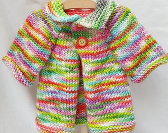 Handknitted doll coat 15-17", doll coat, doll, doll clothes, Waldorf doll, Waldorf doll clothes, coat, knitted coat, dollclothes,