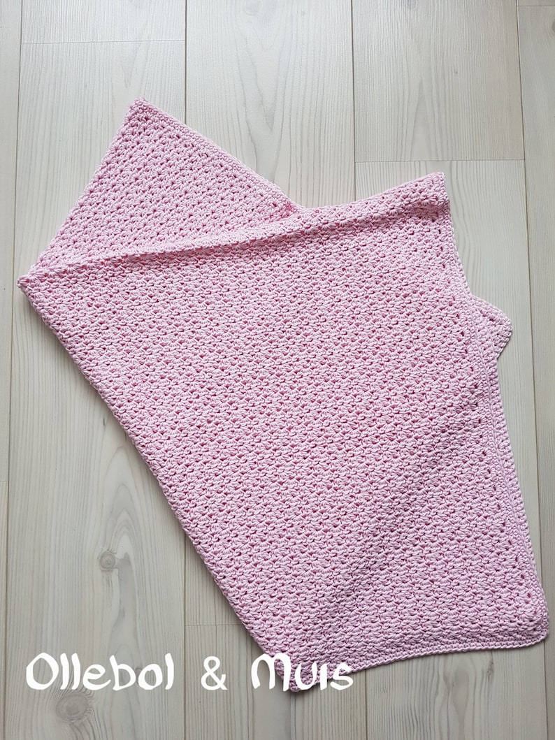 Baby blanket, crochet blanket, pink blanket, handmade blanket, blanket for baby, blanket for baby bed, handmade, nurcery decor image 1